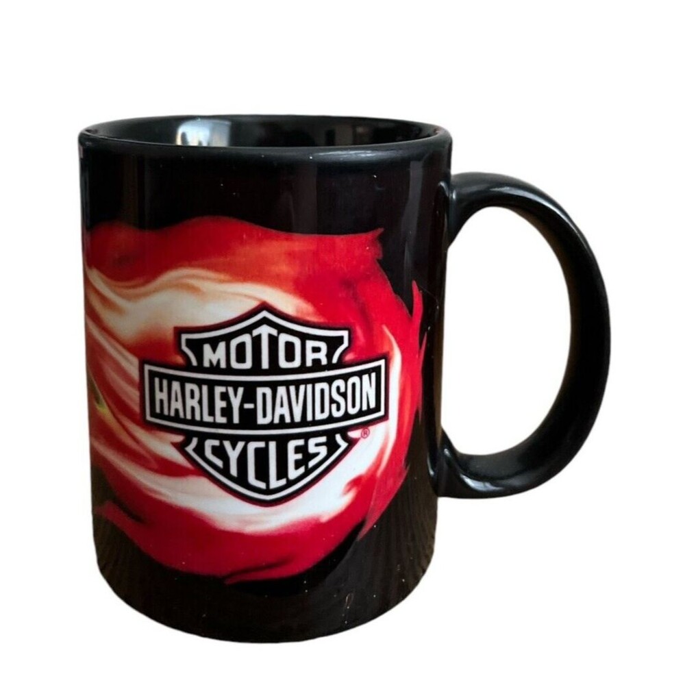 Harley Davidson Motorcycle Coffee Cup Flames 3D Xpres Encore 10oz